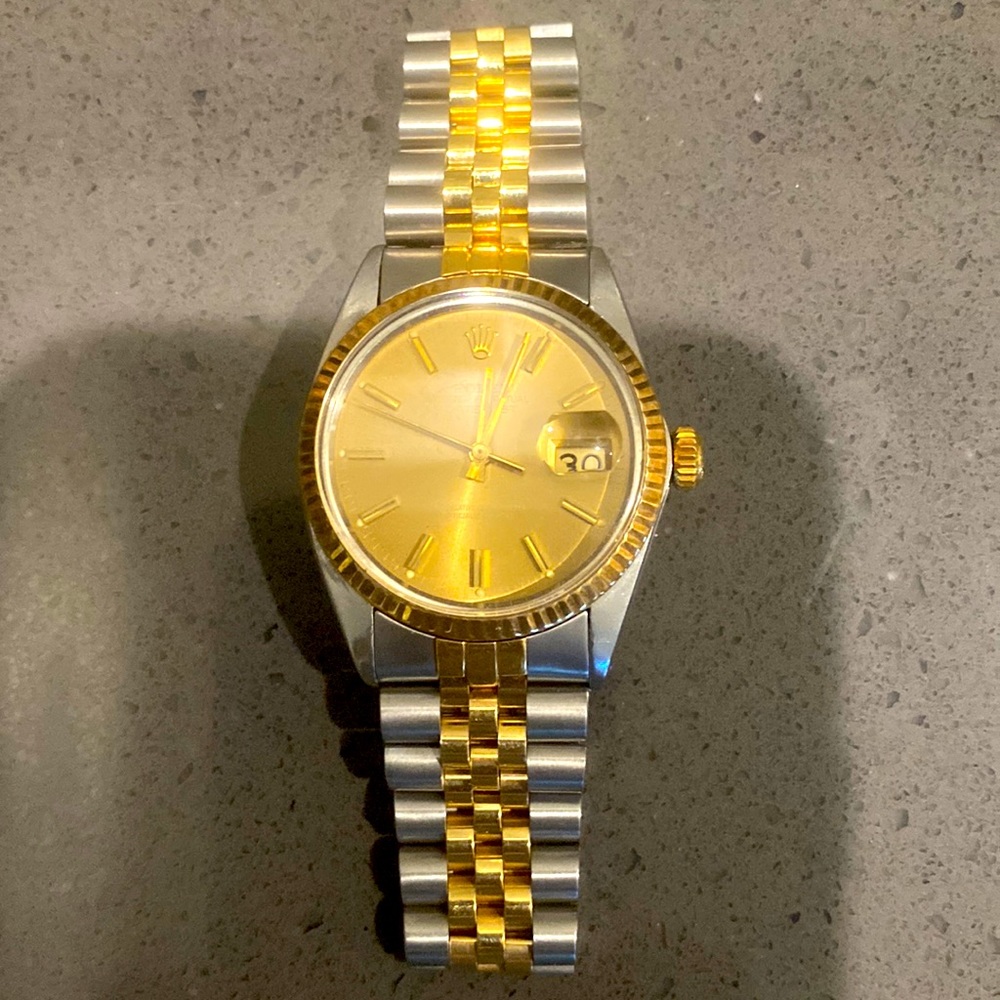 Rolex Datejust 16233.  No box No additional links Two tone